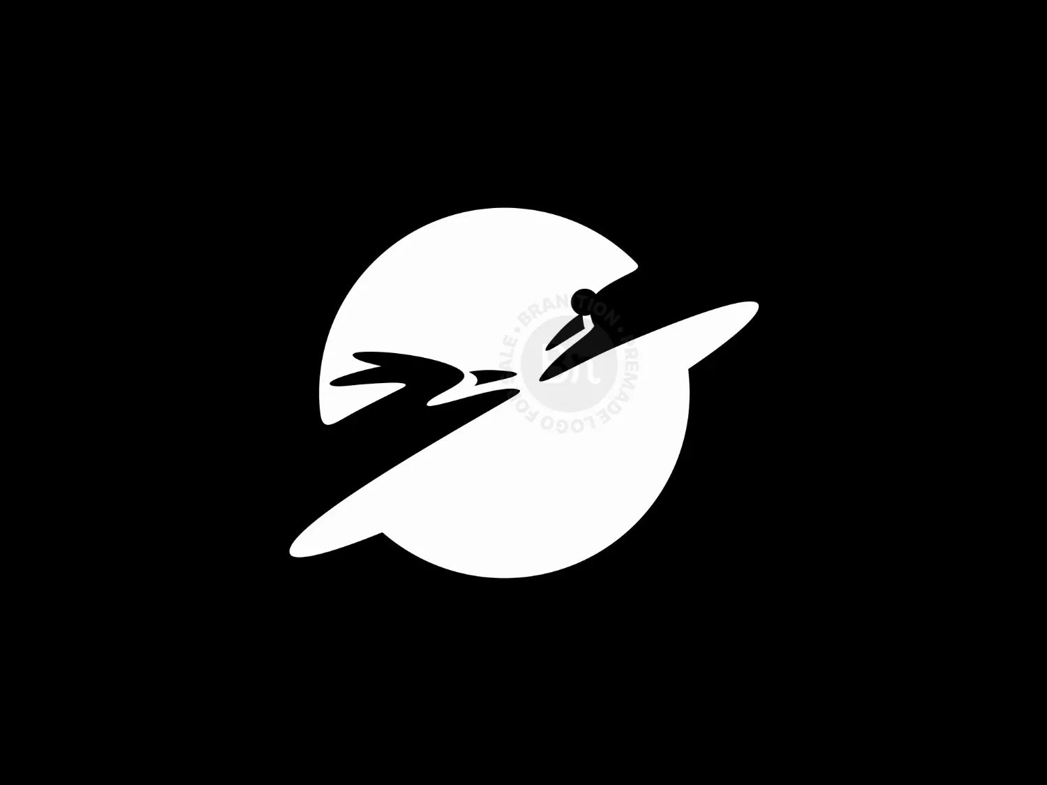 Rabbit Planet Simple Modern Logo