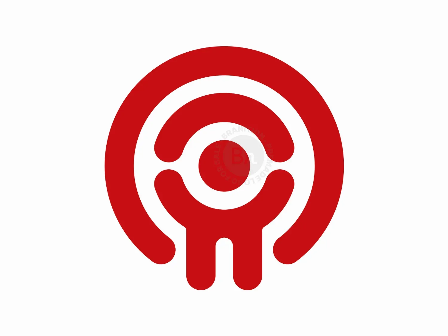 Target Happy Stick Man Simple Logo