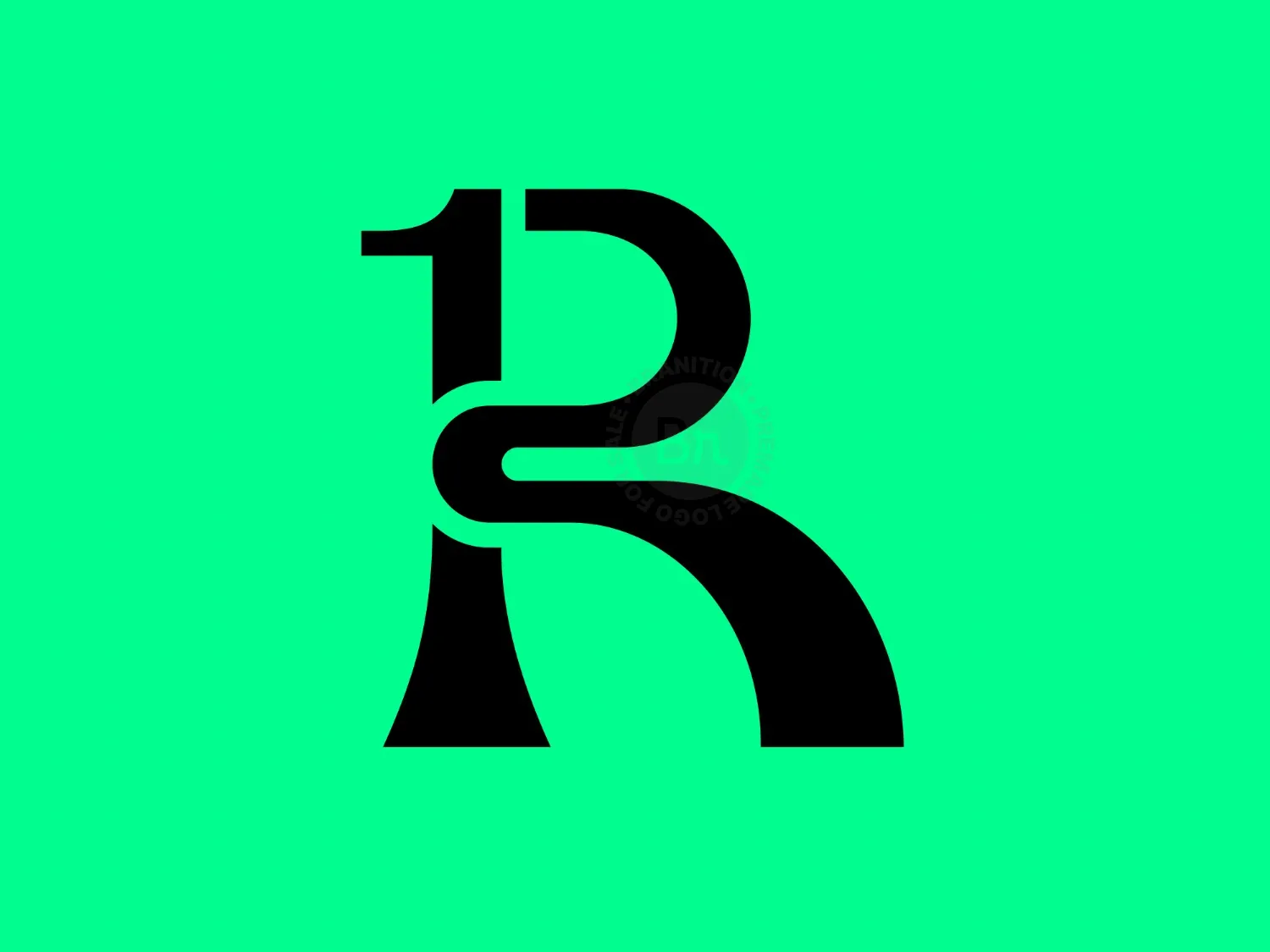 Letter R Twelve Simple Logo