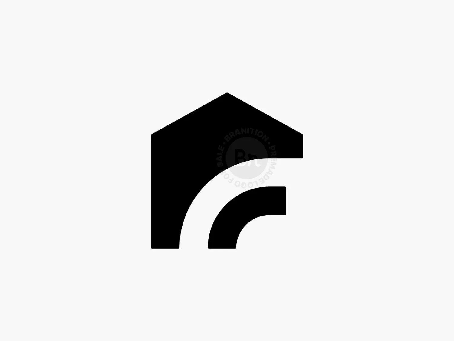 Letter F Home Logo // For Sale