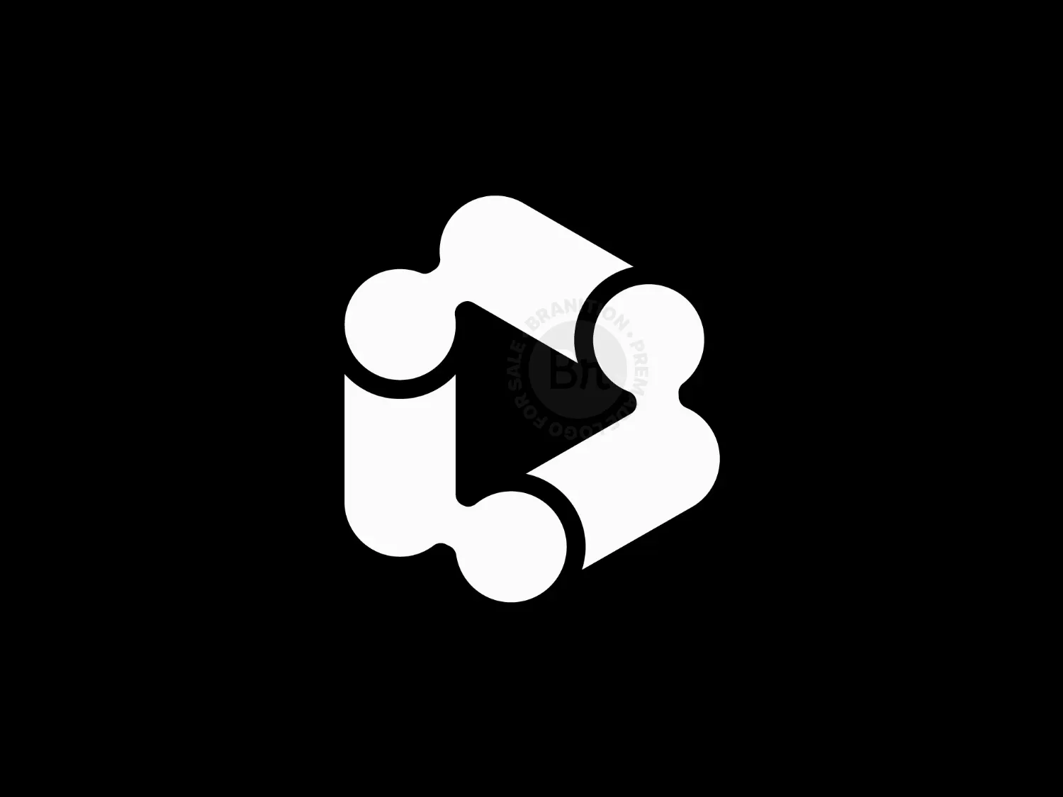 Triangles Play Icon Logo