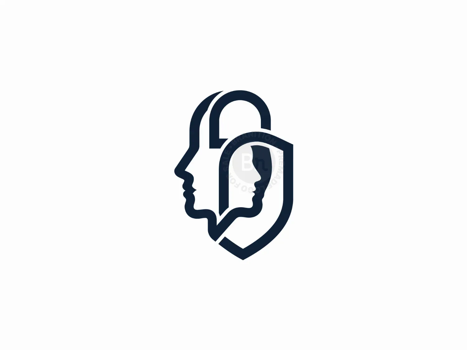 Dual Mind Identity Lock Logo
