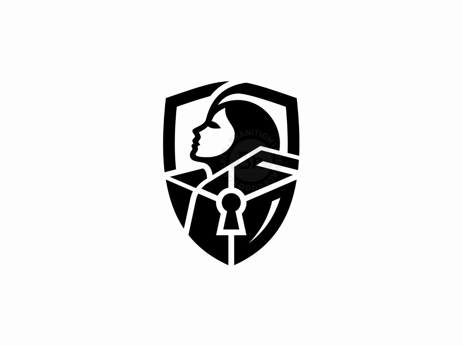 Identity Shield Lock Logo