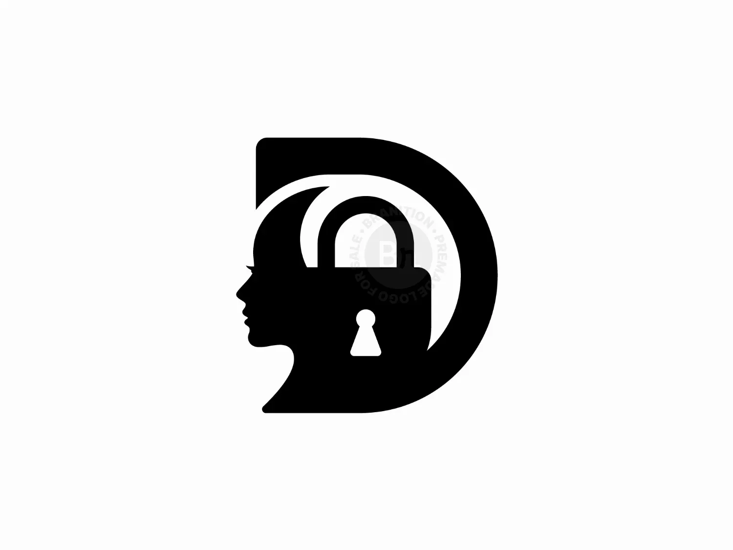 Letter D Identity Lock Logo