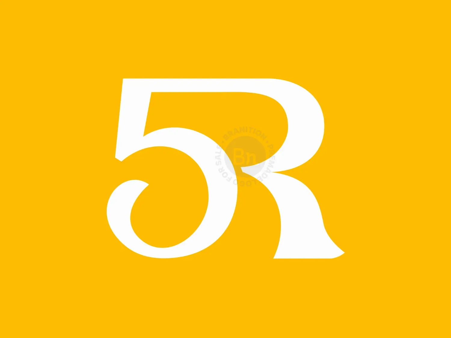 Five Letter R Simple Logo