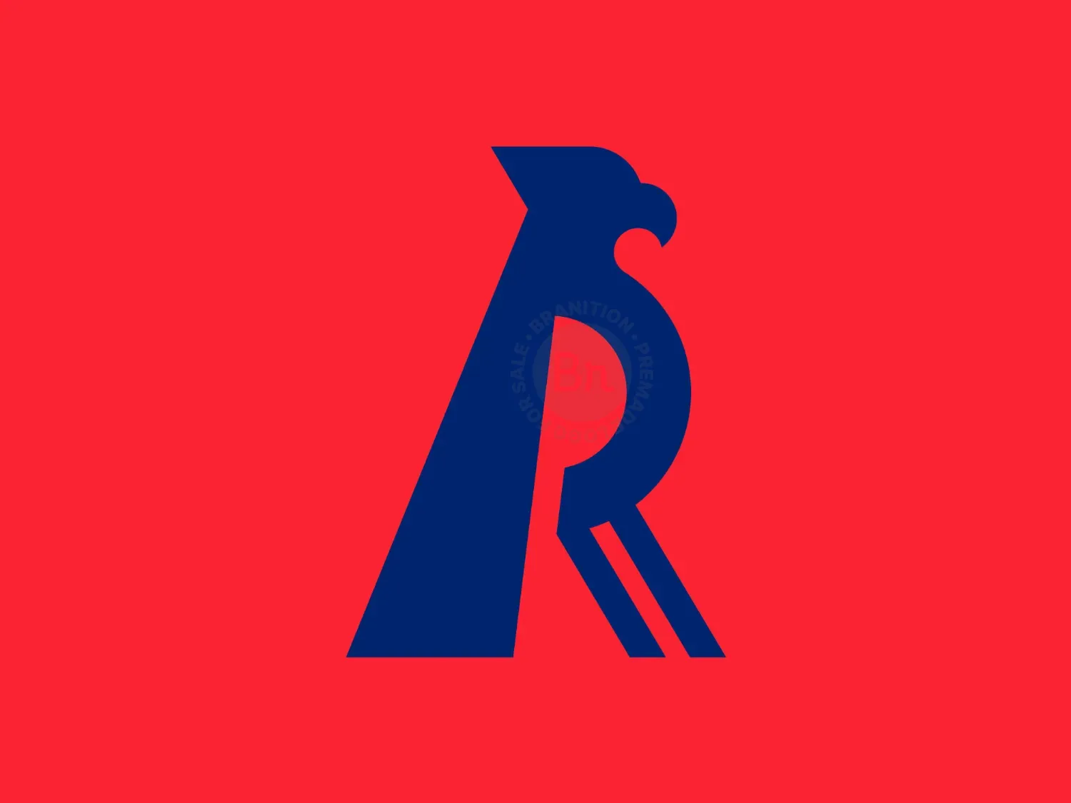 Letter R Bird Simple Logo