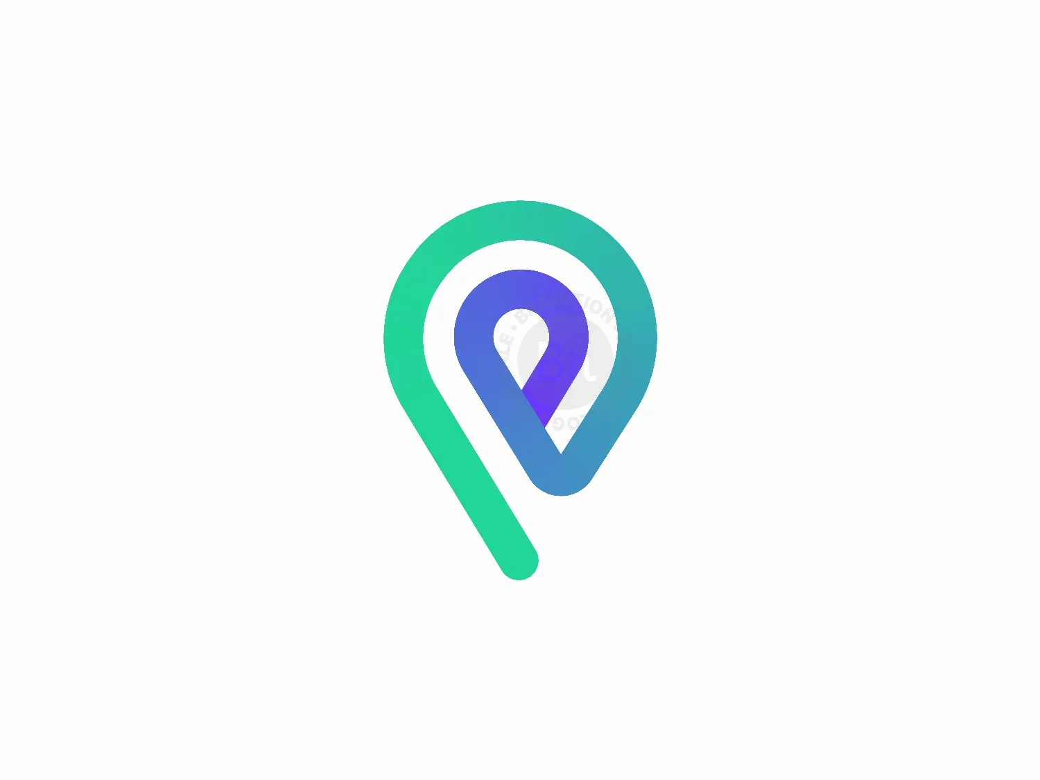 P Letter Location Pin Logo Design
