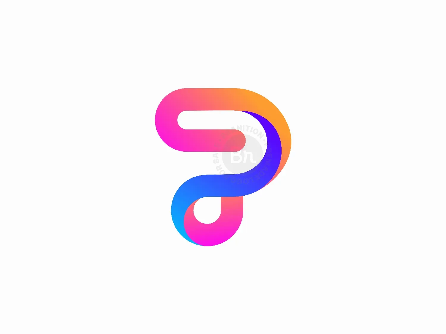 Colorful P Letter Logo Design