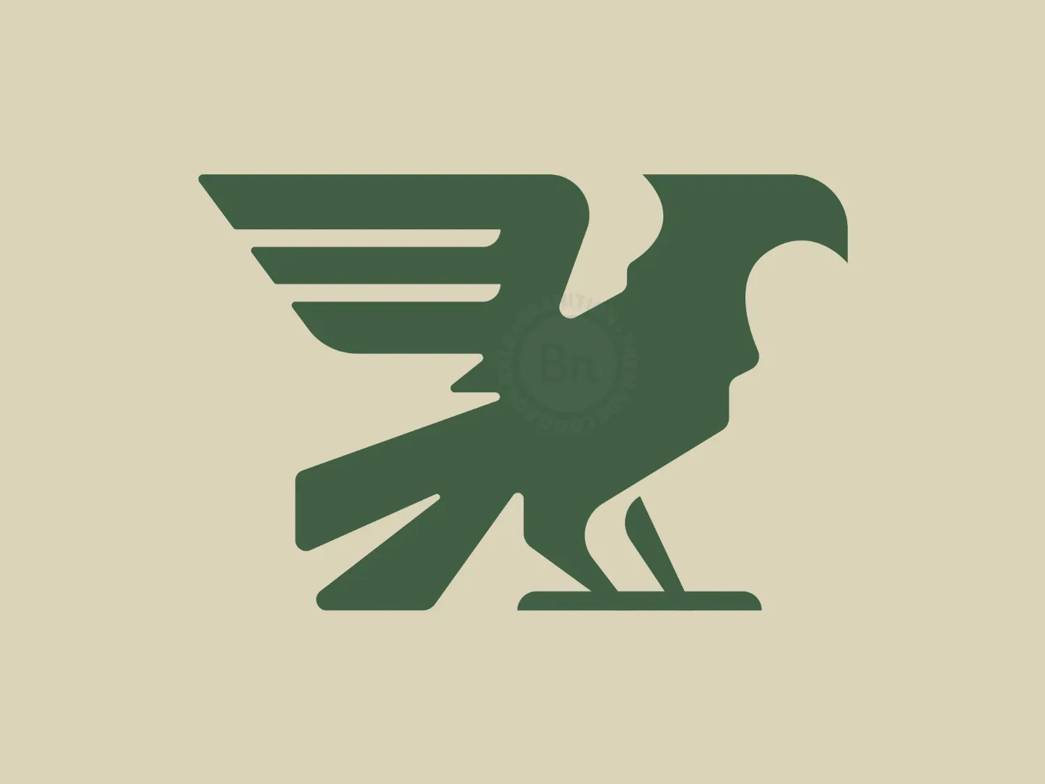 Geometric Falcon Crest Logo