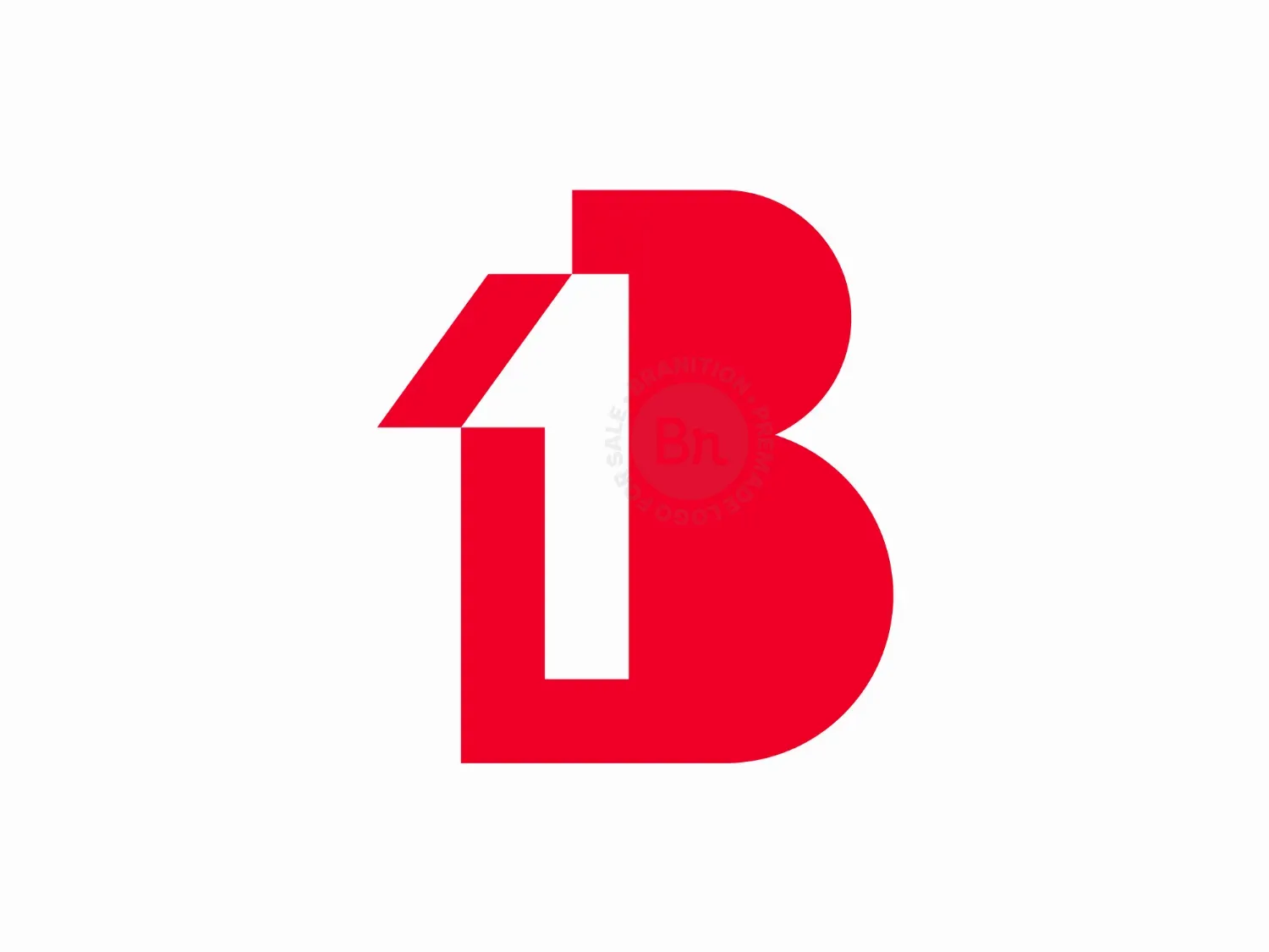 Letter B One Simple Logo