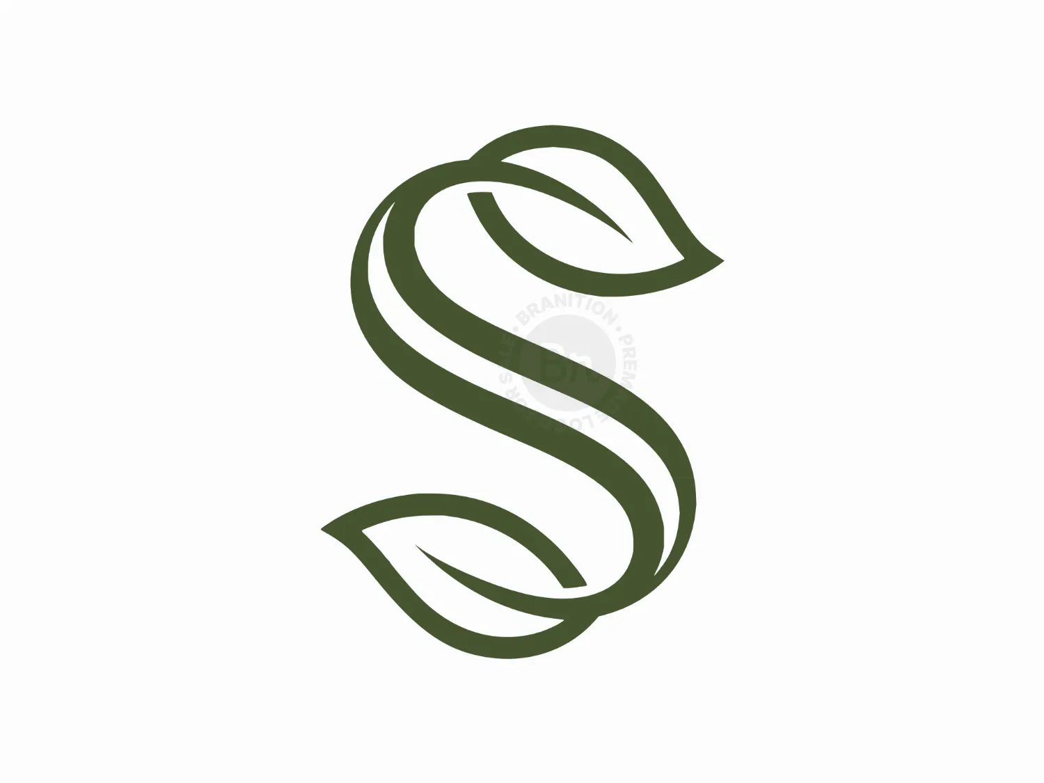 Organic Letter S Leaf Logo