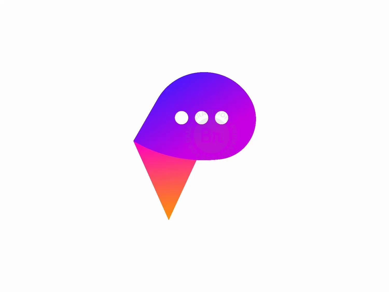 Colorful P Letter Chat Logo Design