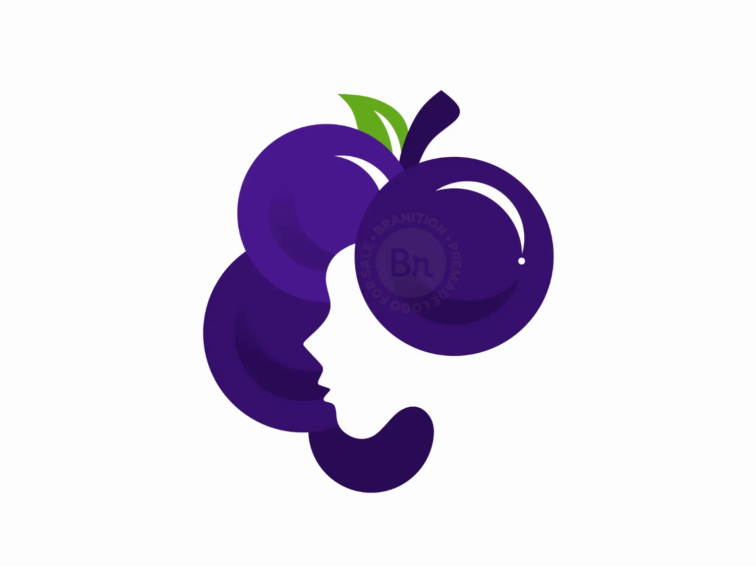 Grape Fruit Lady Simple Logo