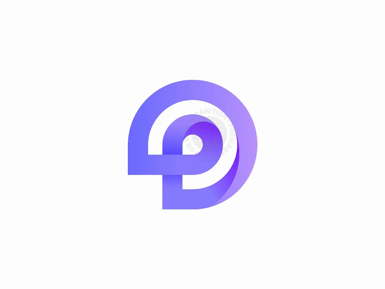 Overlapping P Letter Logo Design