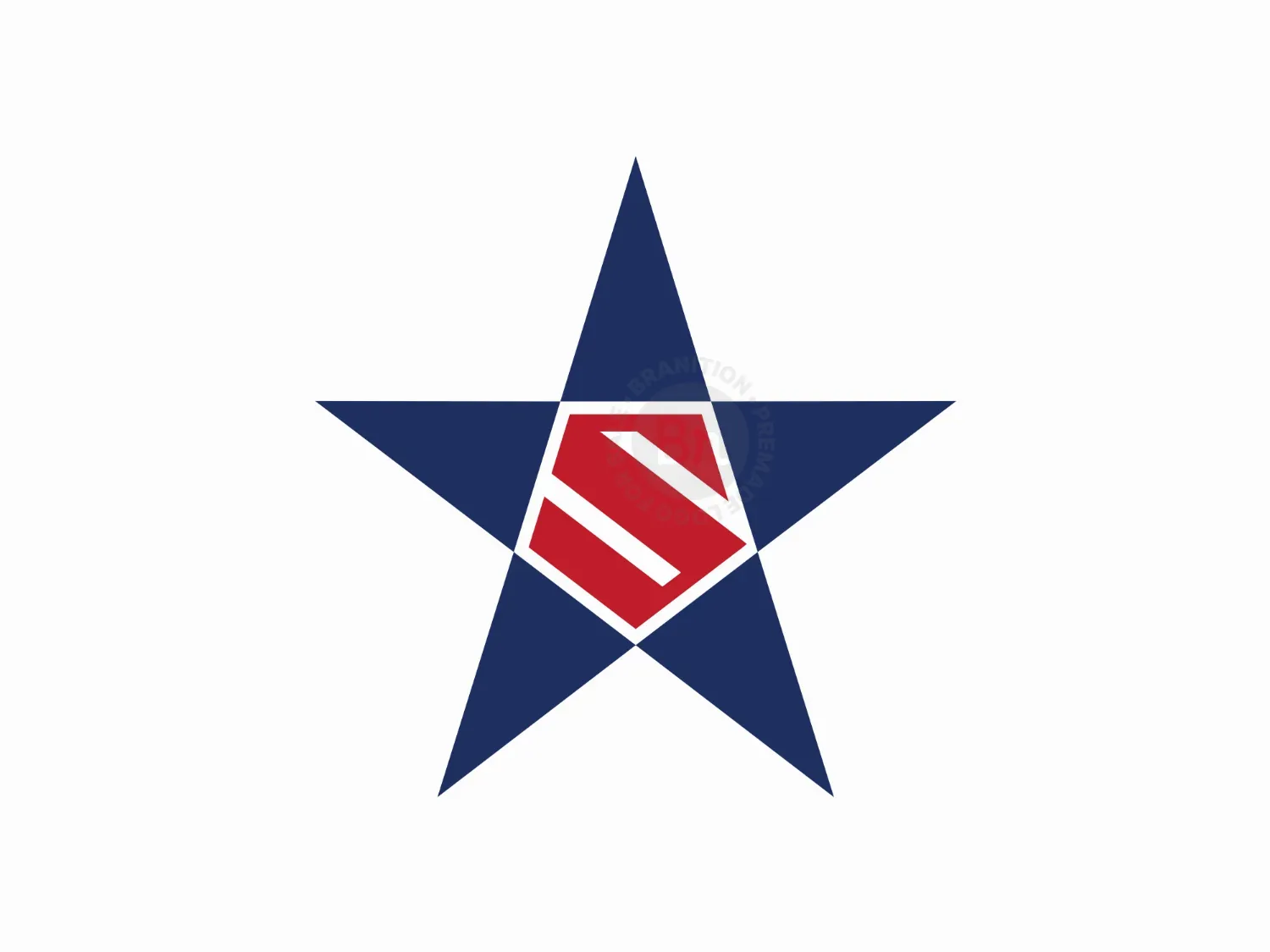 Letter S Super Star Simple Logo