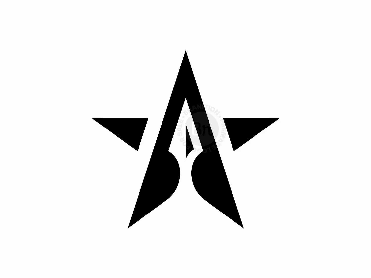 Star Spear Letter A Logo