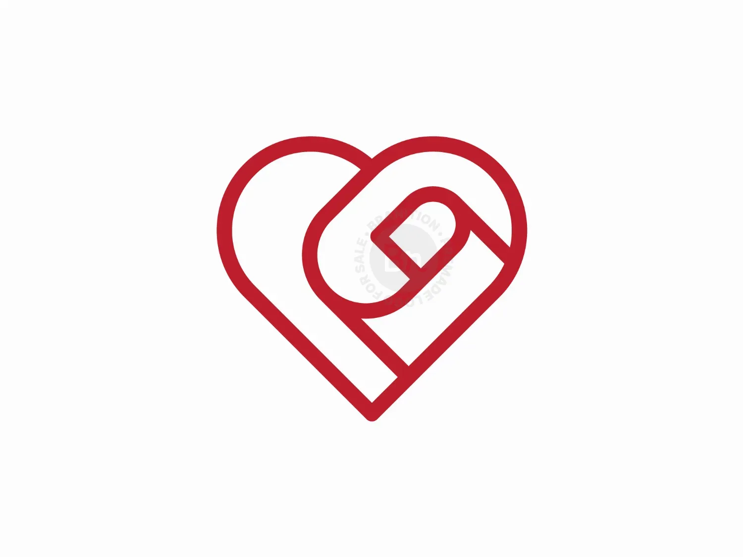 Abstract Rose Heart Logo With Elegant Minimal Look