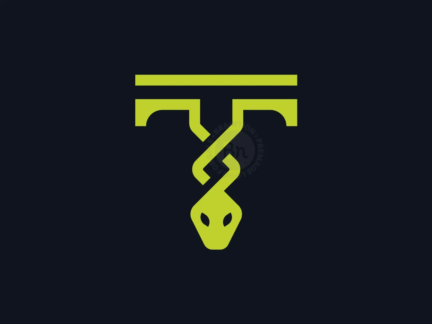 Minimal Monogram T With Snake Logo