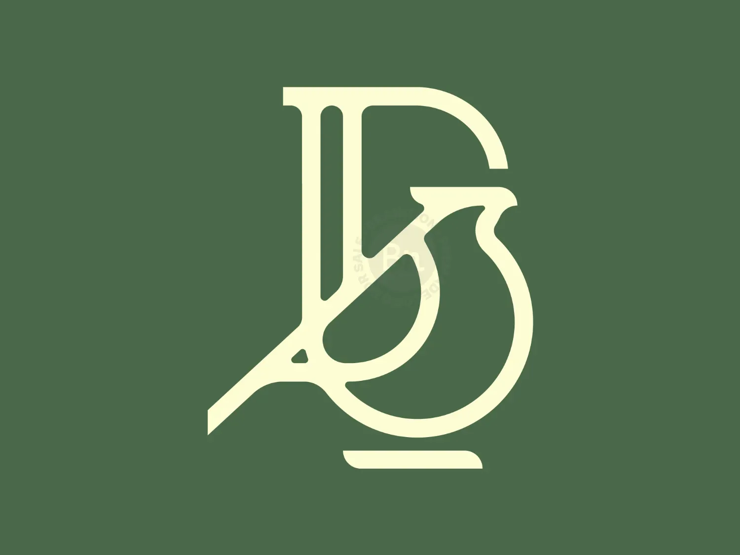 Letter B Bird Monogram Logo