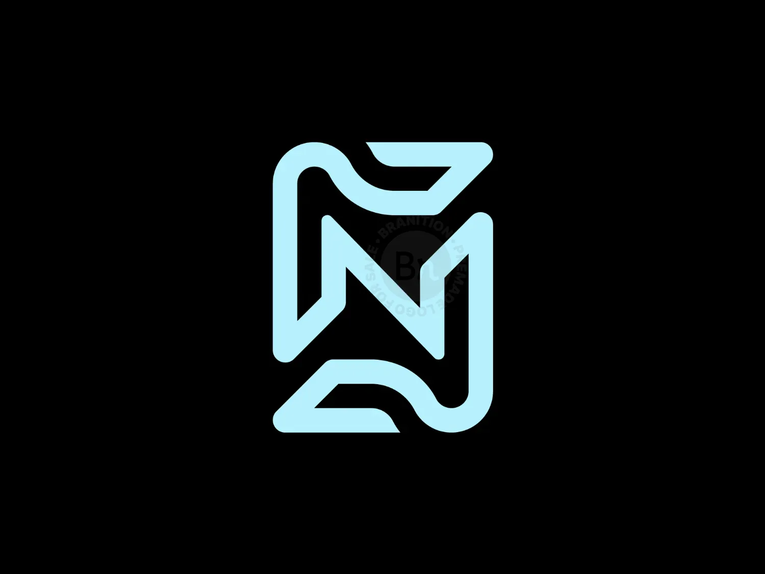 Letter NS Or SN Monogram Logo