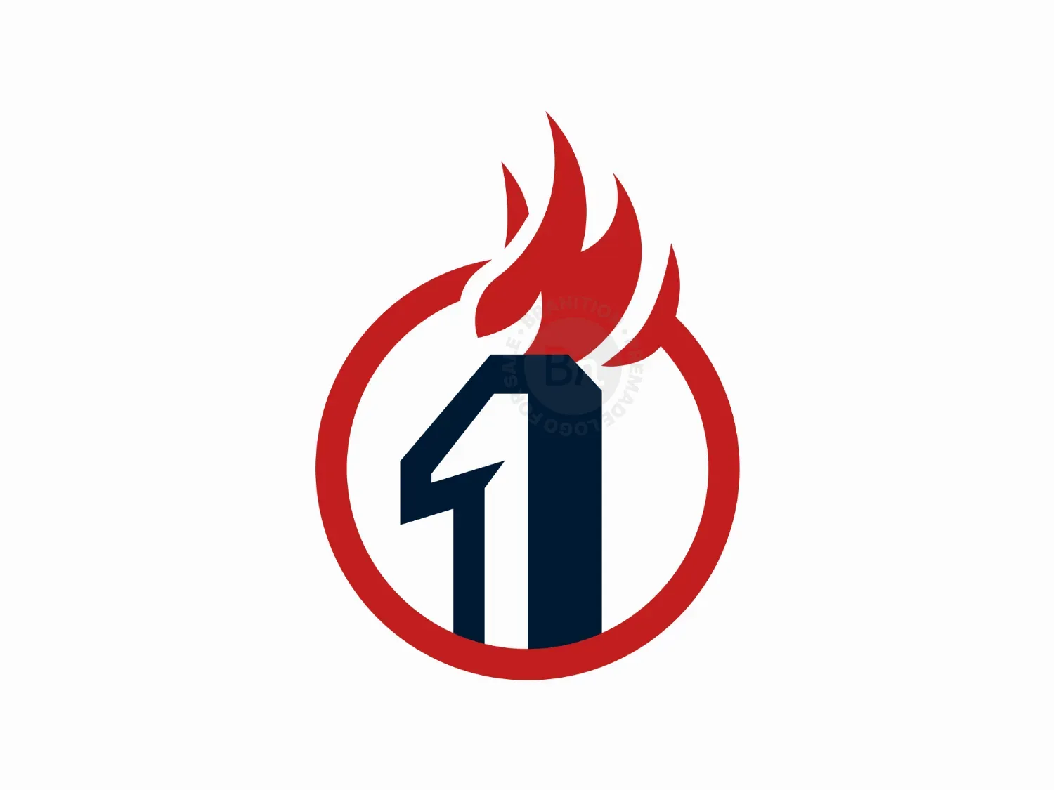 Number 1 Torch Circle Logo