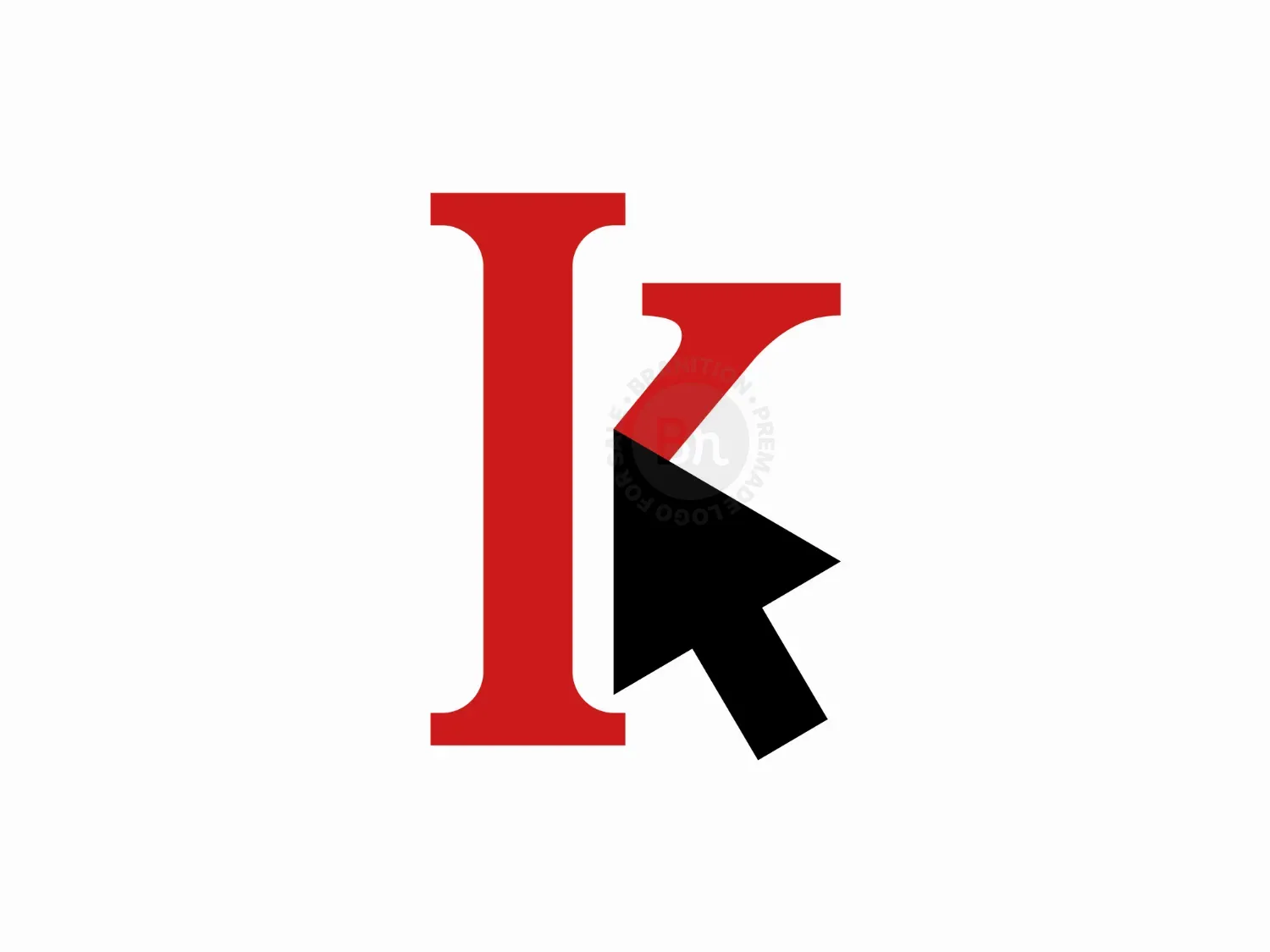 Letter K Arrow Point Simple Logo