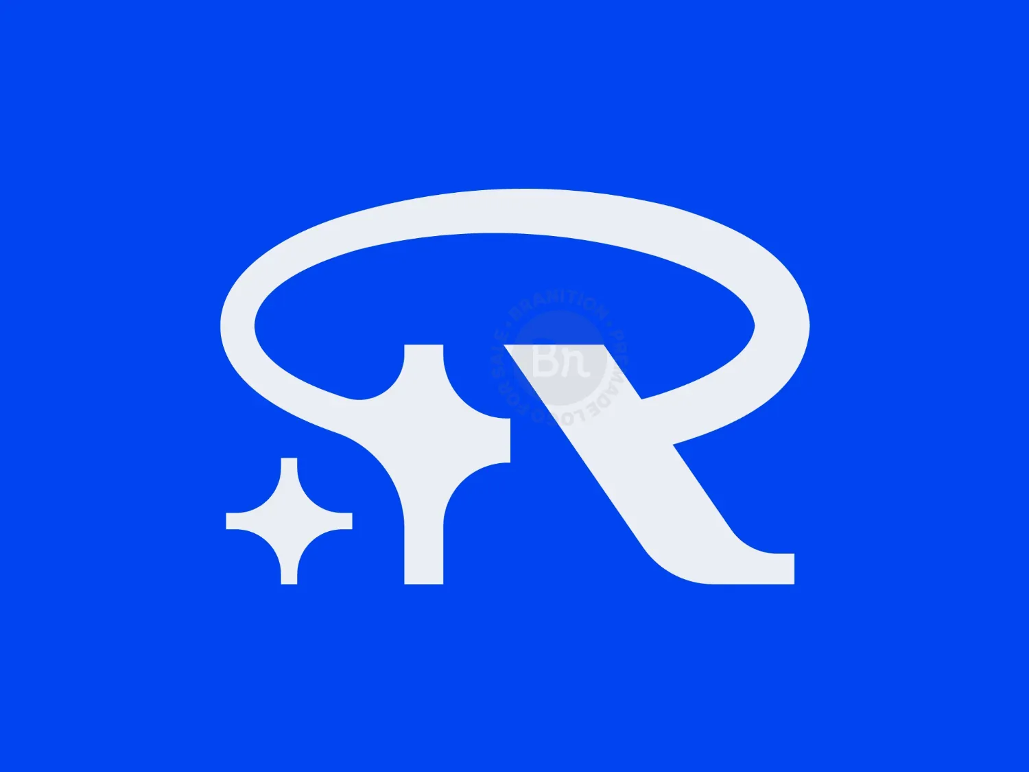 Letter R Space Orbit Logo