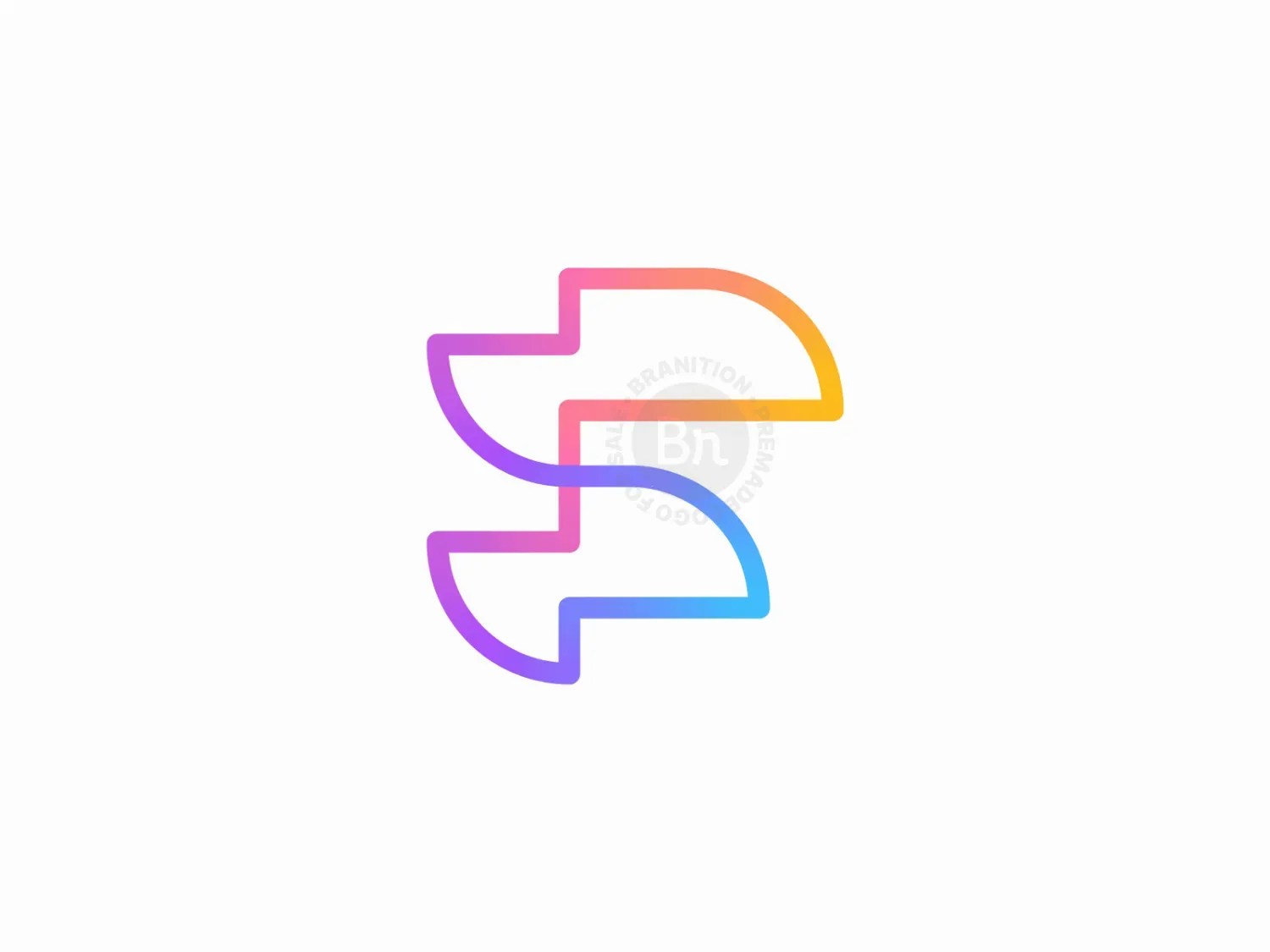 Monoline Modern F Logo // For Sale