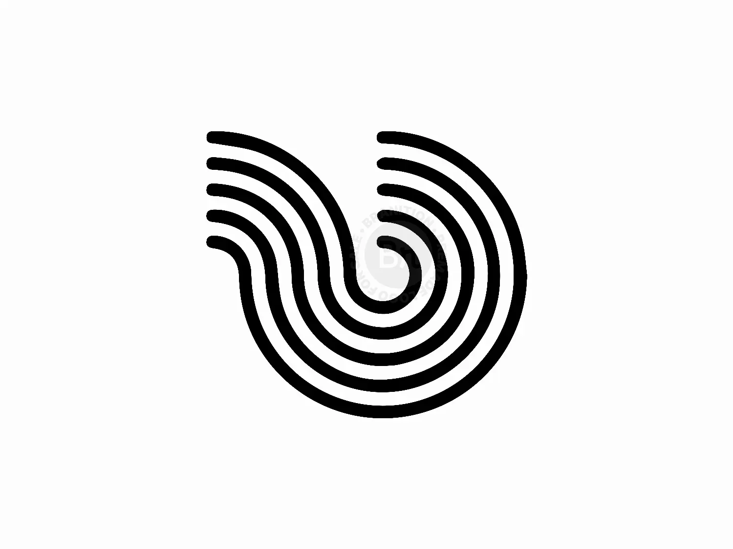 Abstract Snail Outline Logo