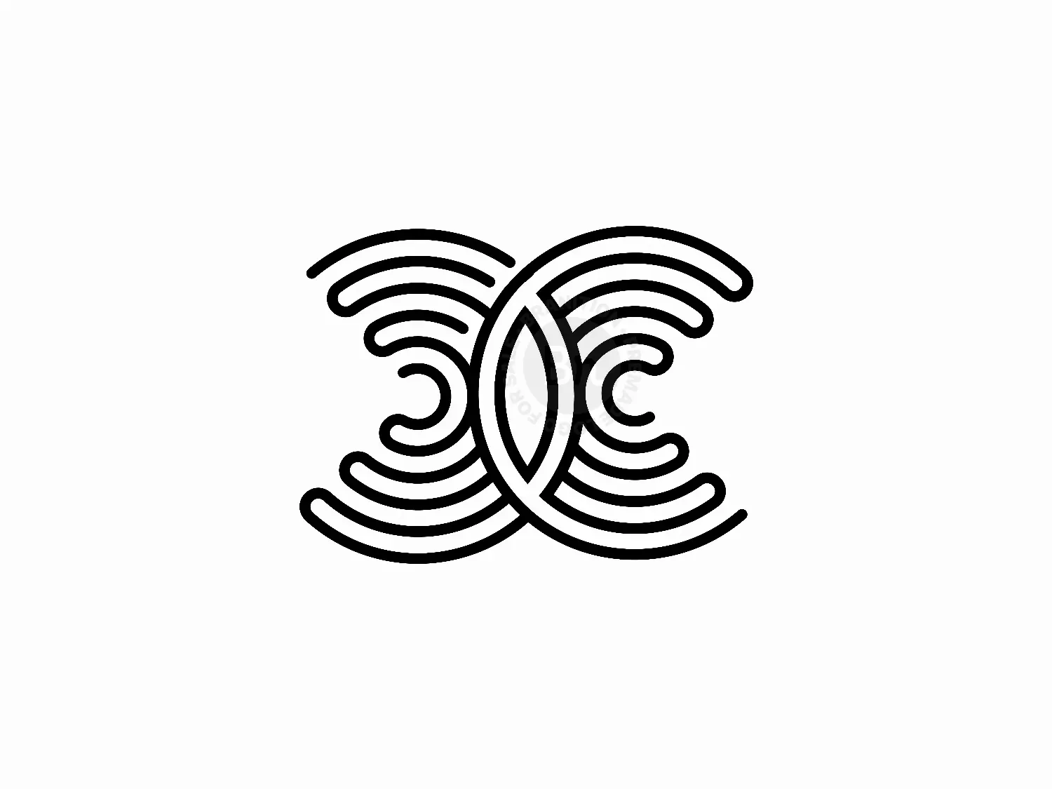 Abstract Butterfly Outline Logo