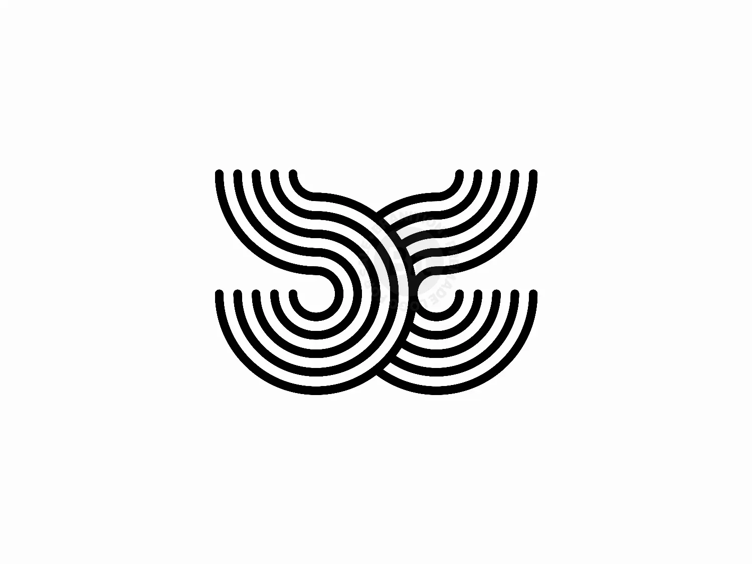Abstract Owl Outline Logo