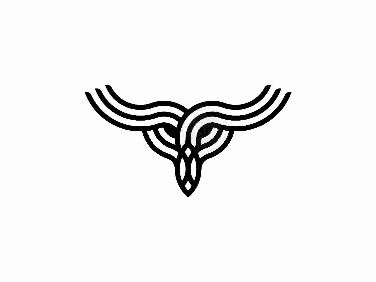 Abstract Bull Outline Logo