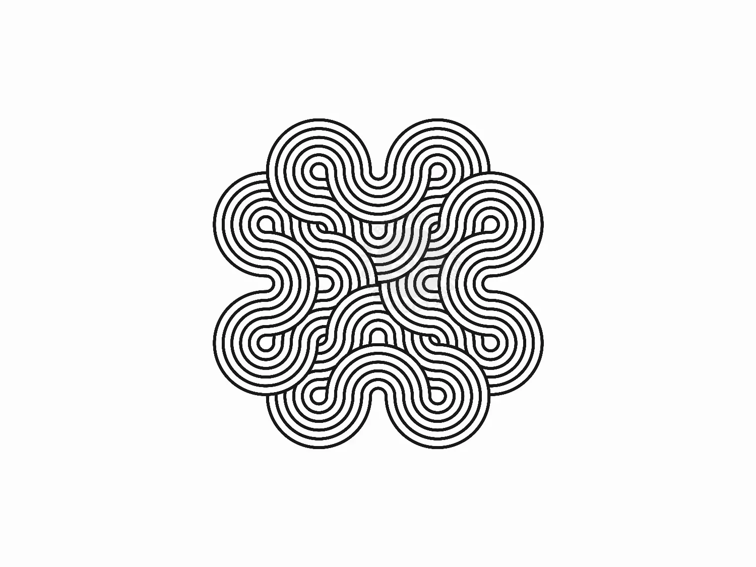 Symmetrical Geometric Line Logo