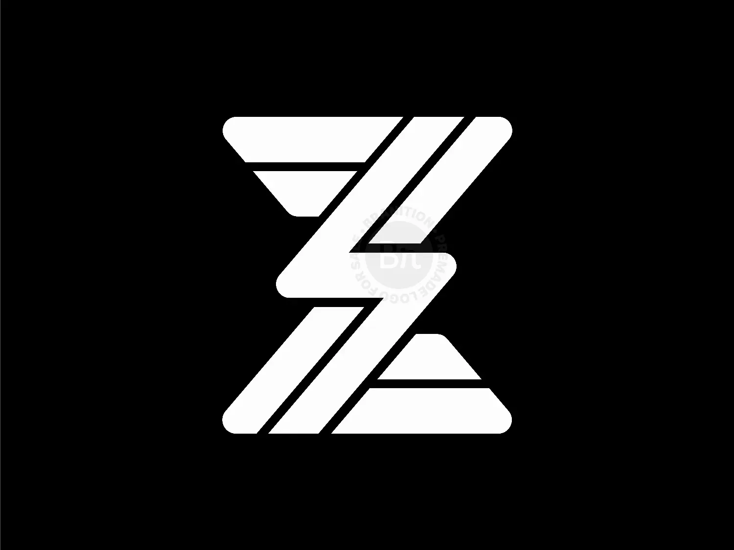 Letter Z Thunderbolt Lightning Geometric Lettermark Logo