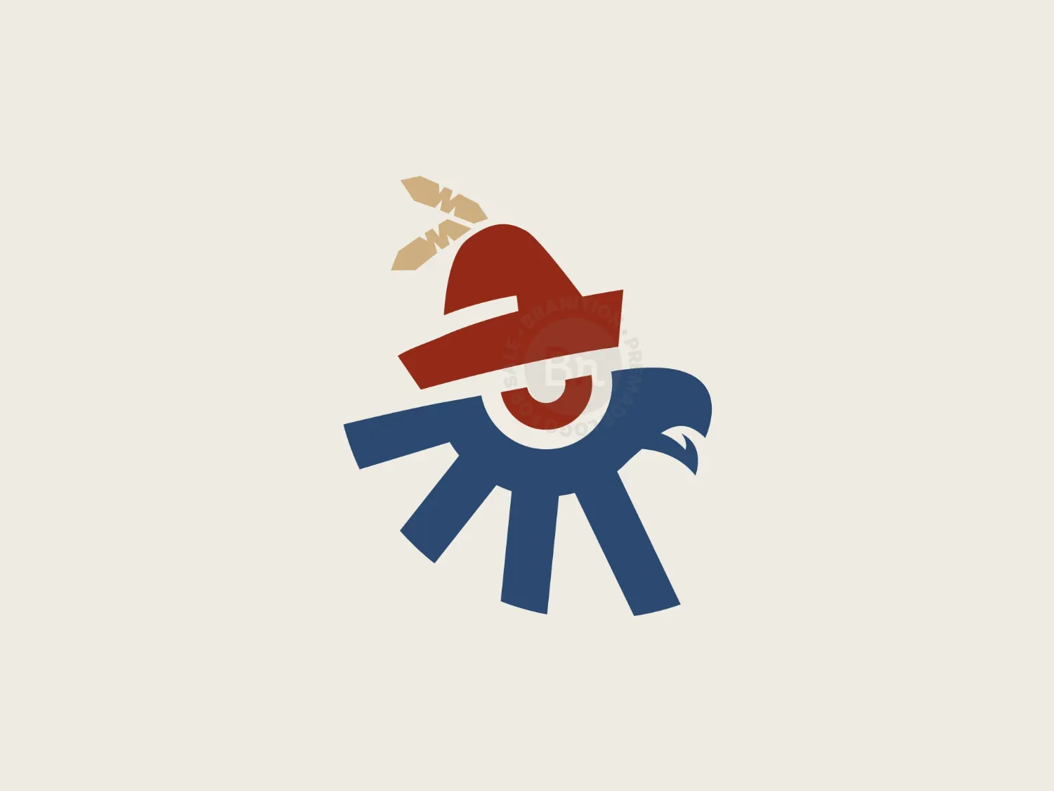 Eagle Tribe Feather Hat Logo