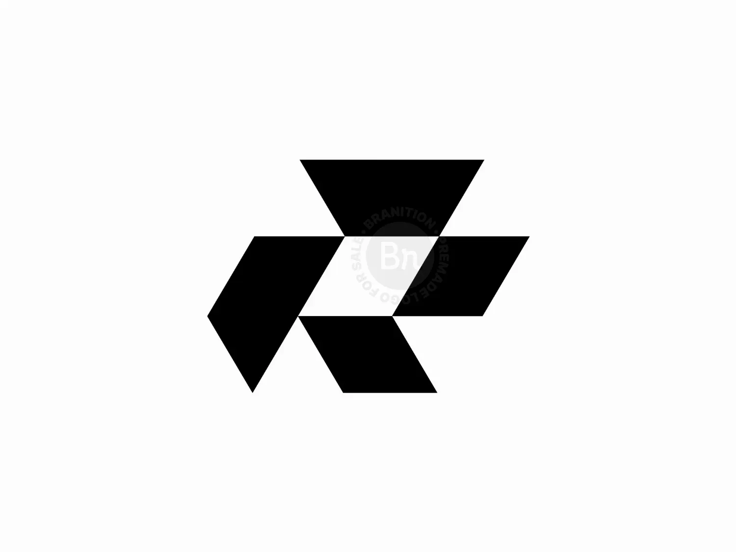Geometric Letter R Real Estate Monogram Logo