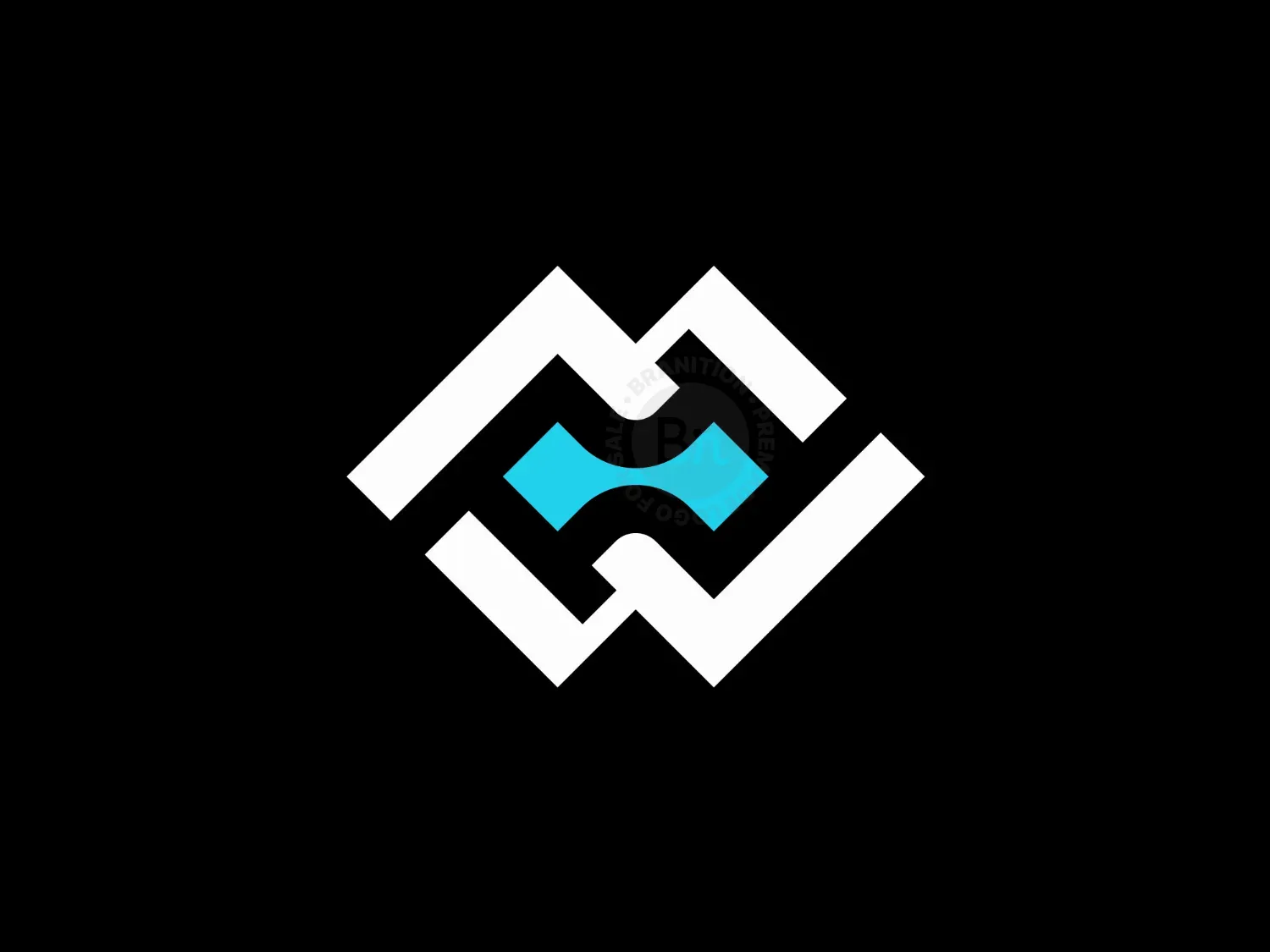 Letter MW Or WM Tech Logo