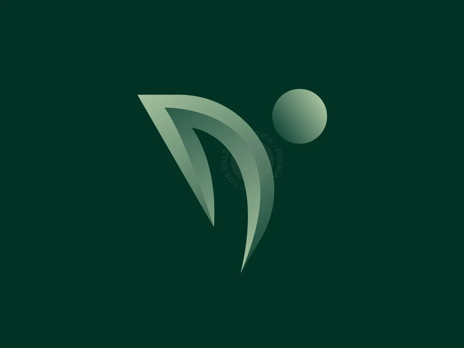 Letter V Leaf Human Logo