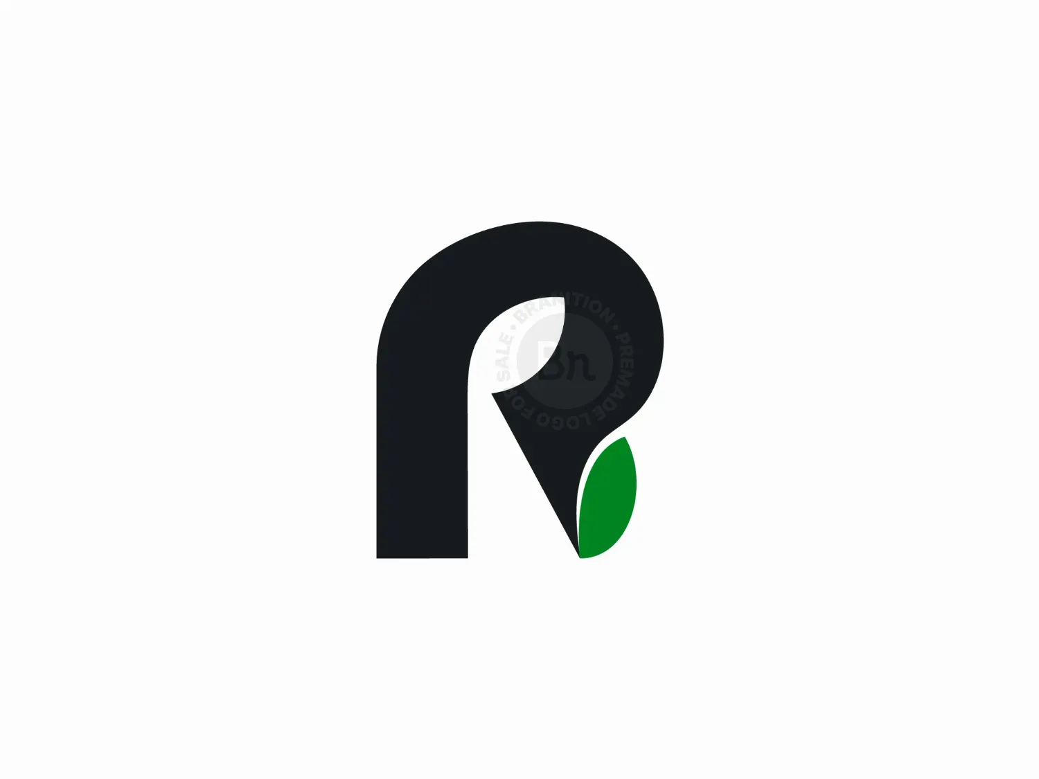 R Lettermark, Green Growth & Nature Logo Design
