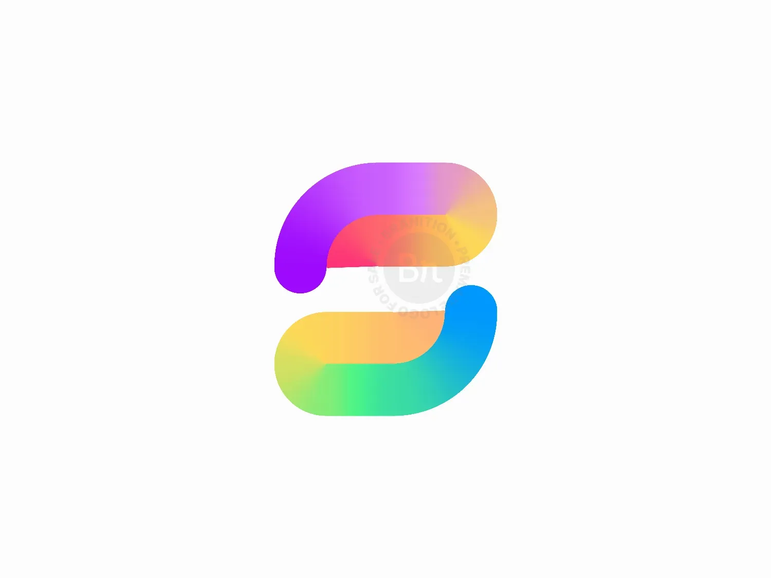 Colorful S Letter Hand Care Logo Design