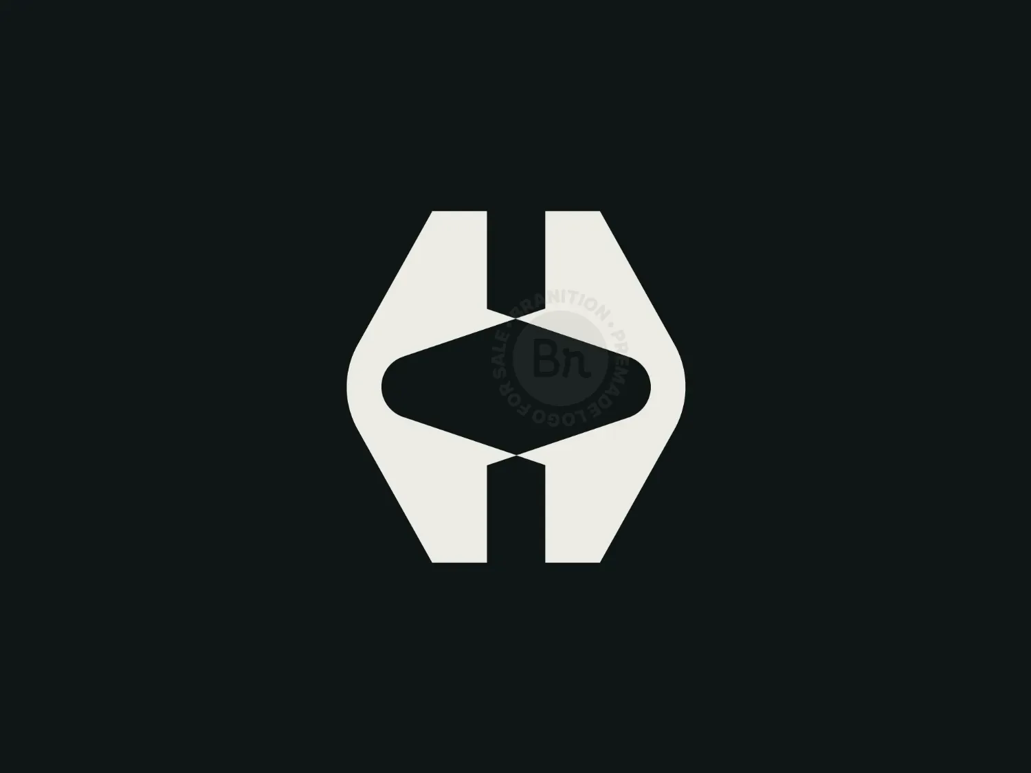 H Lettermark Logo Design