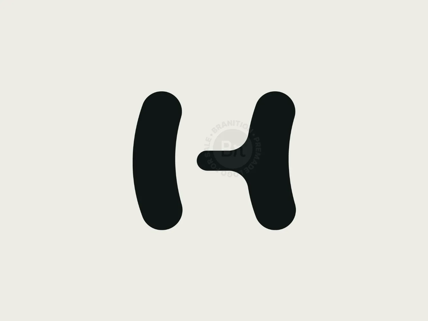 Bold H Monogram Logo Design