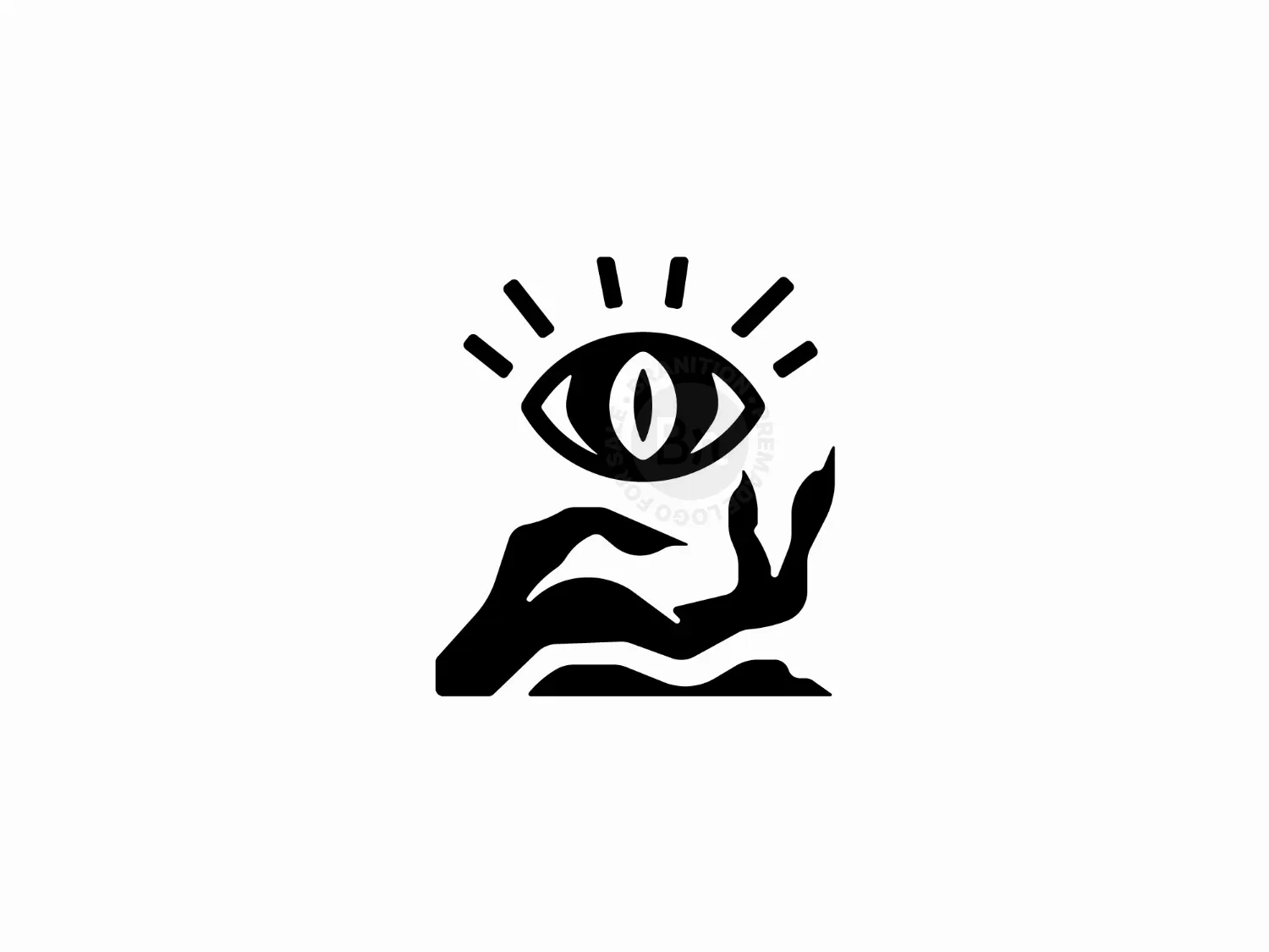 Mystic Sight Hand Logo | Dark Vision & Symbolic