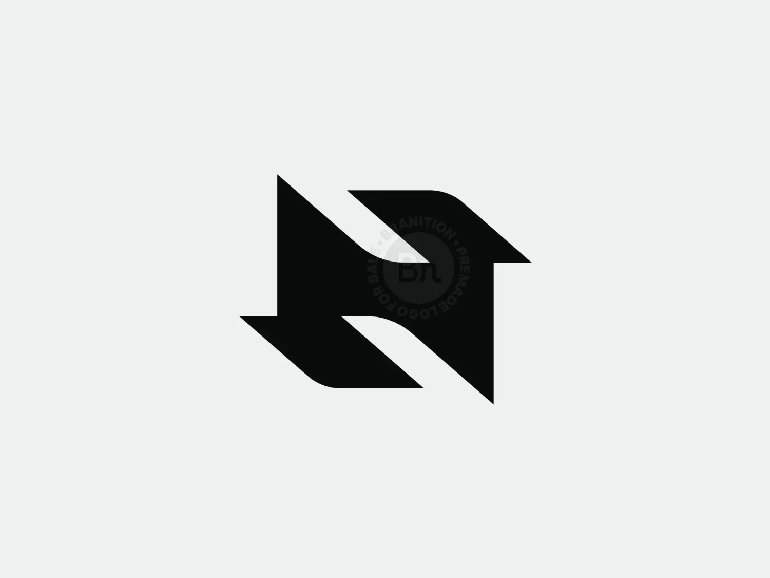 N Monogram, Futuristic Tech & Crypto Logo