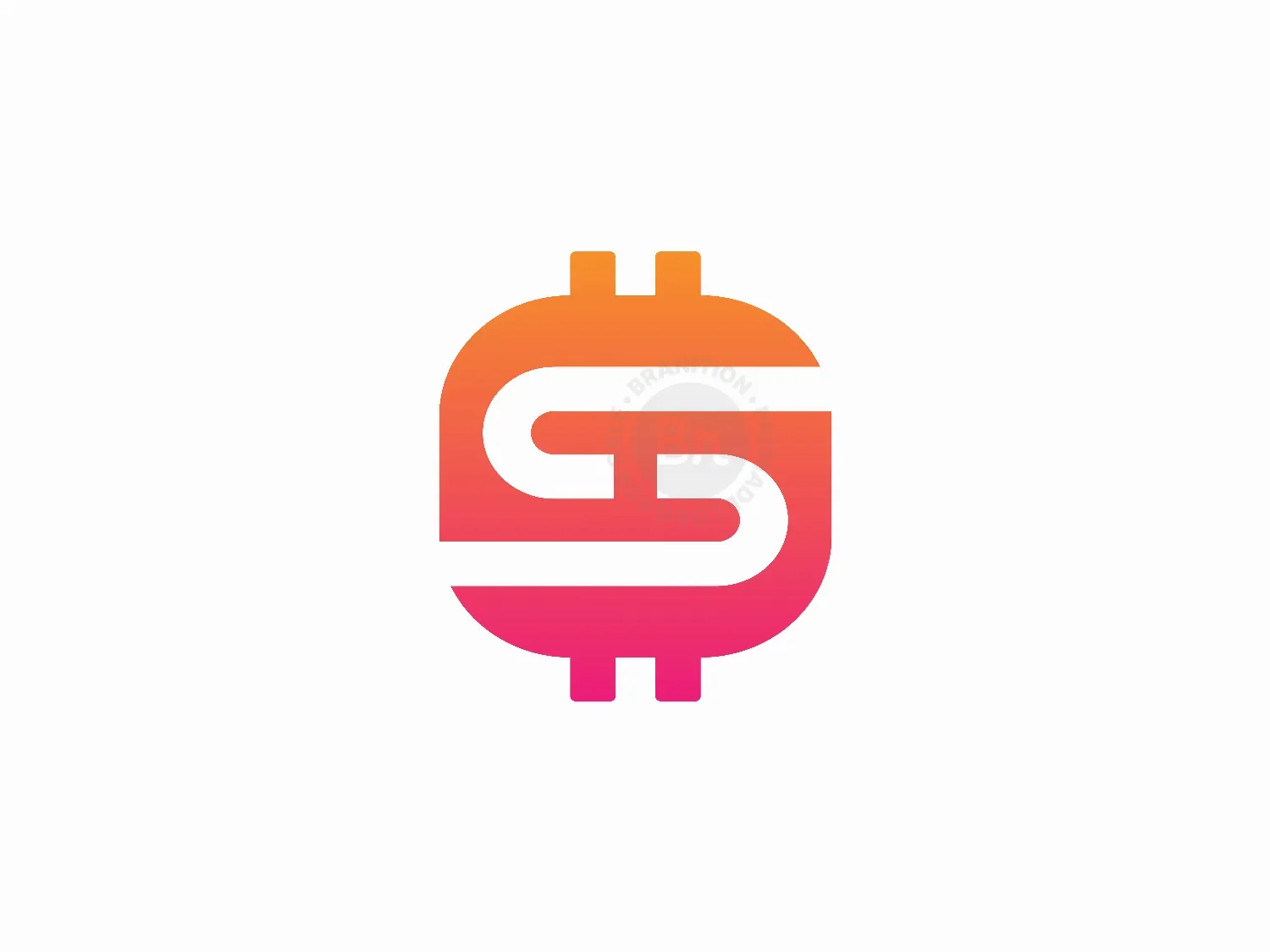 SH Letter Cryptocurrency Logo Design