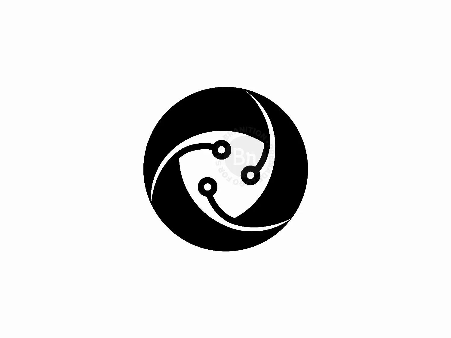 Circular Shield Network Logo Design