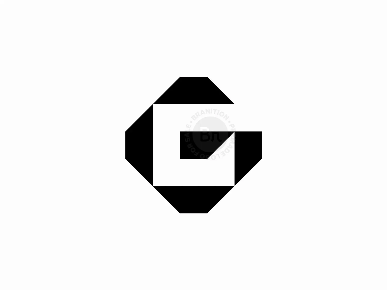 Letter G Minimal Geometric Logo