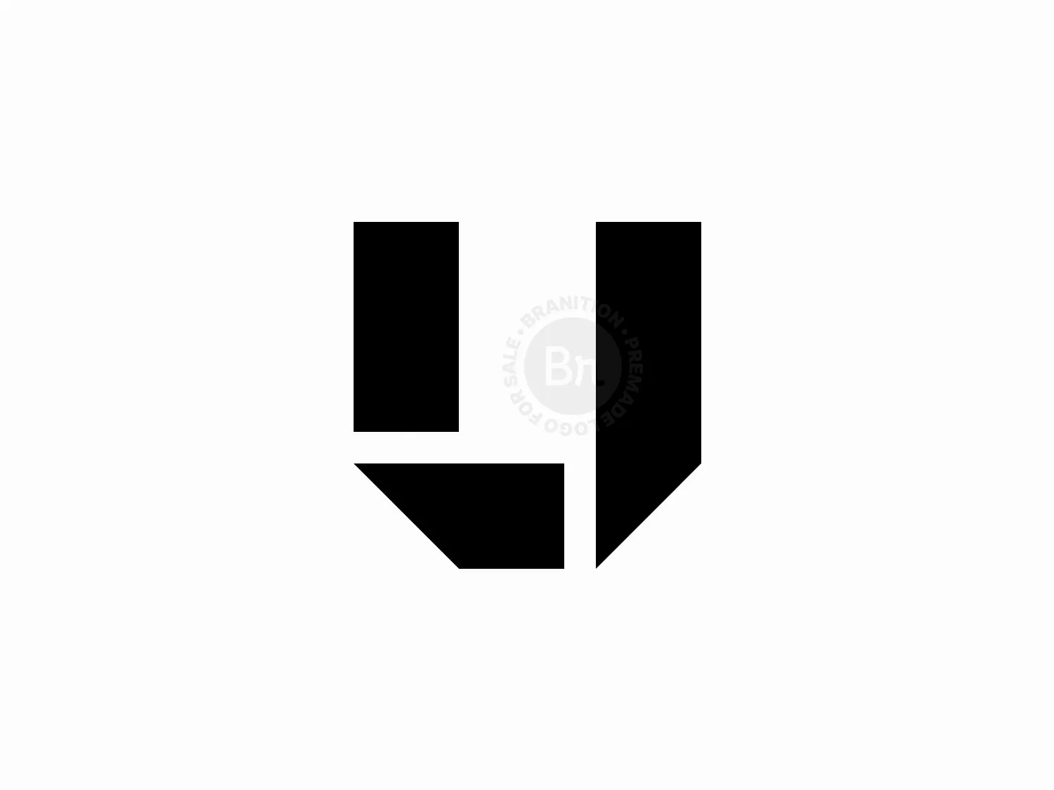 Geometric U Lettermark Logo