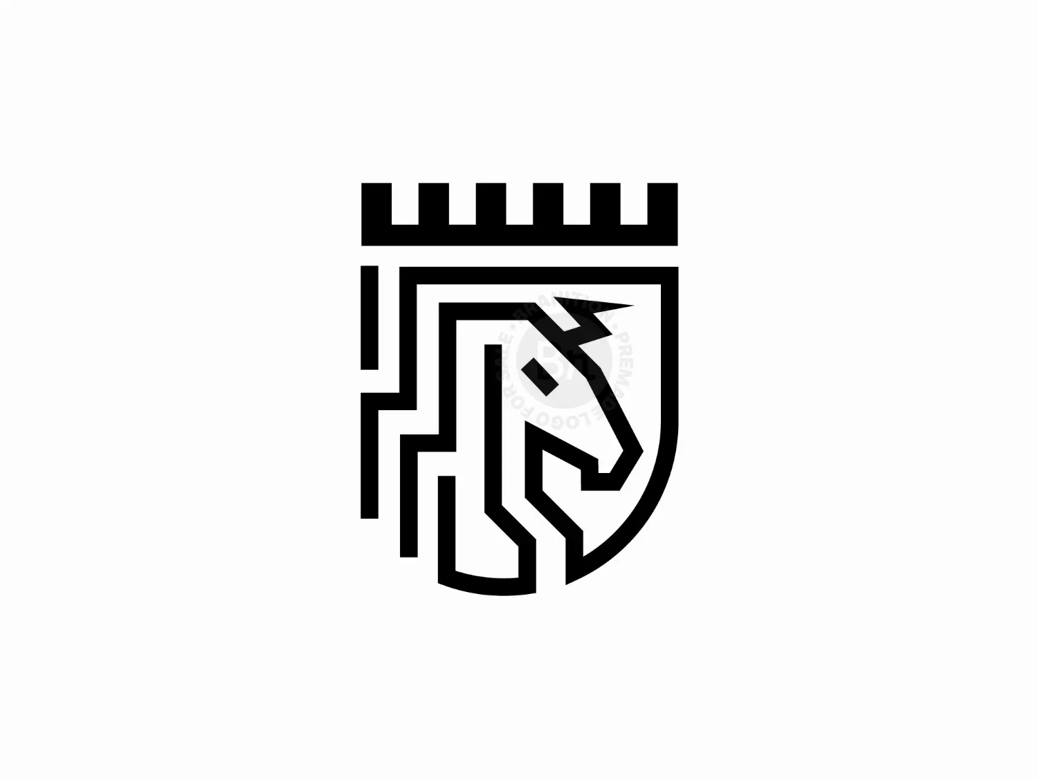 Heraldic Unicorn Shield Logo