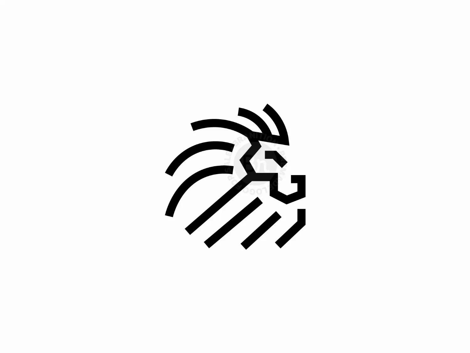 Modern Line Art Leadership Lion Logo
